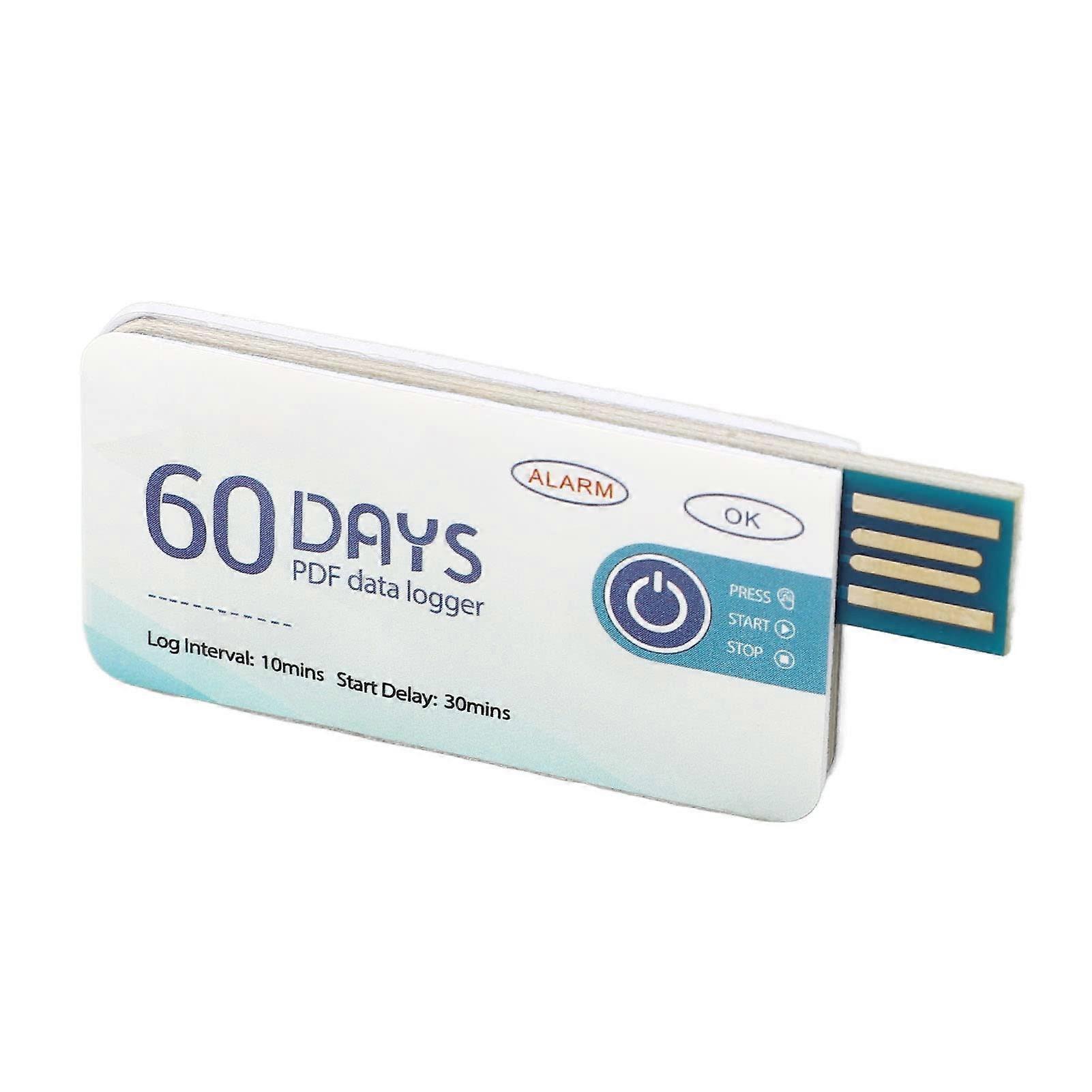 USB Temperature Data Logger  Accuracy 10000 Points with PDF Report for Food and Medicine