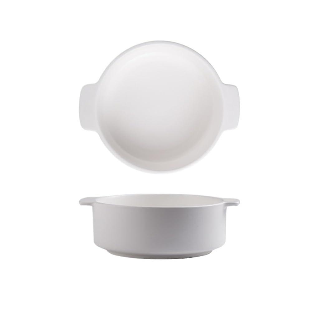 Large Ceramic Soup Bowl with Handles, Elegant Modern Design, Versatile Serving, Dishwasher Safe