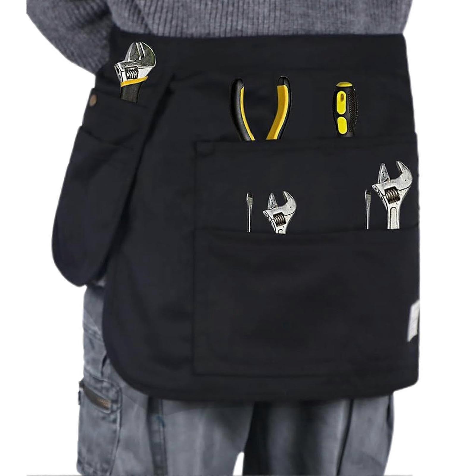 Work Apron with Multiple Pockets, Adjustable Utility Apron for Gardening, Crafts and Cooking