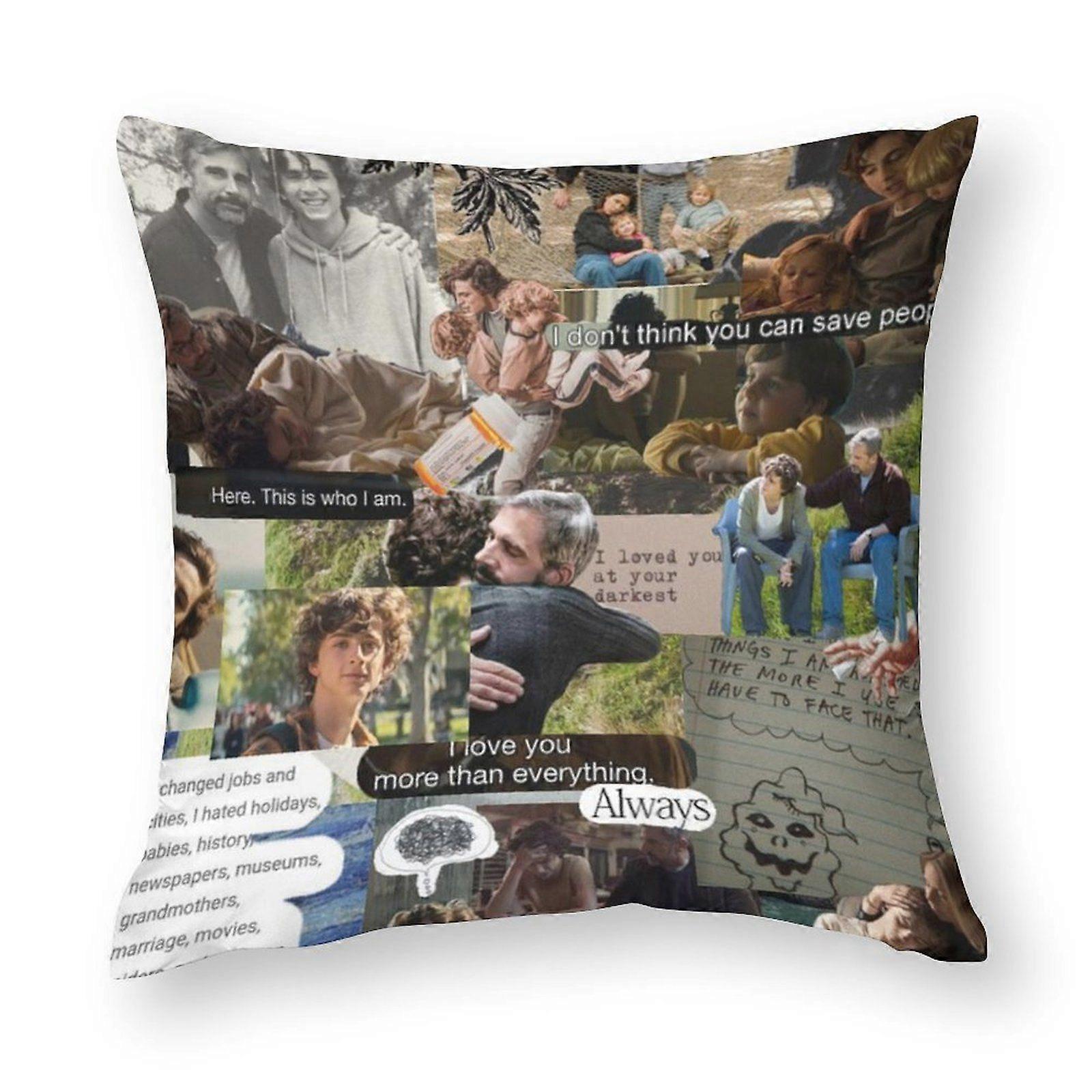 Timothee chalamet Throw Pillow Covers Minimalist Embossed Jungle Gradient Striped for Office