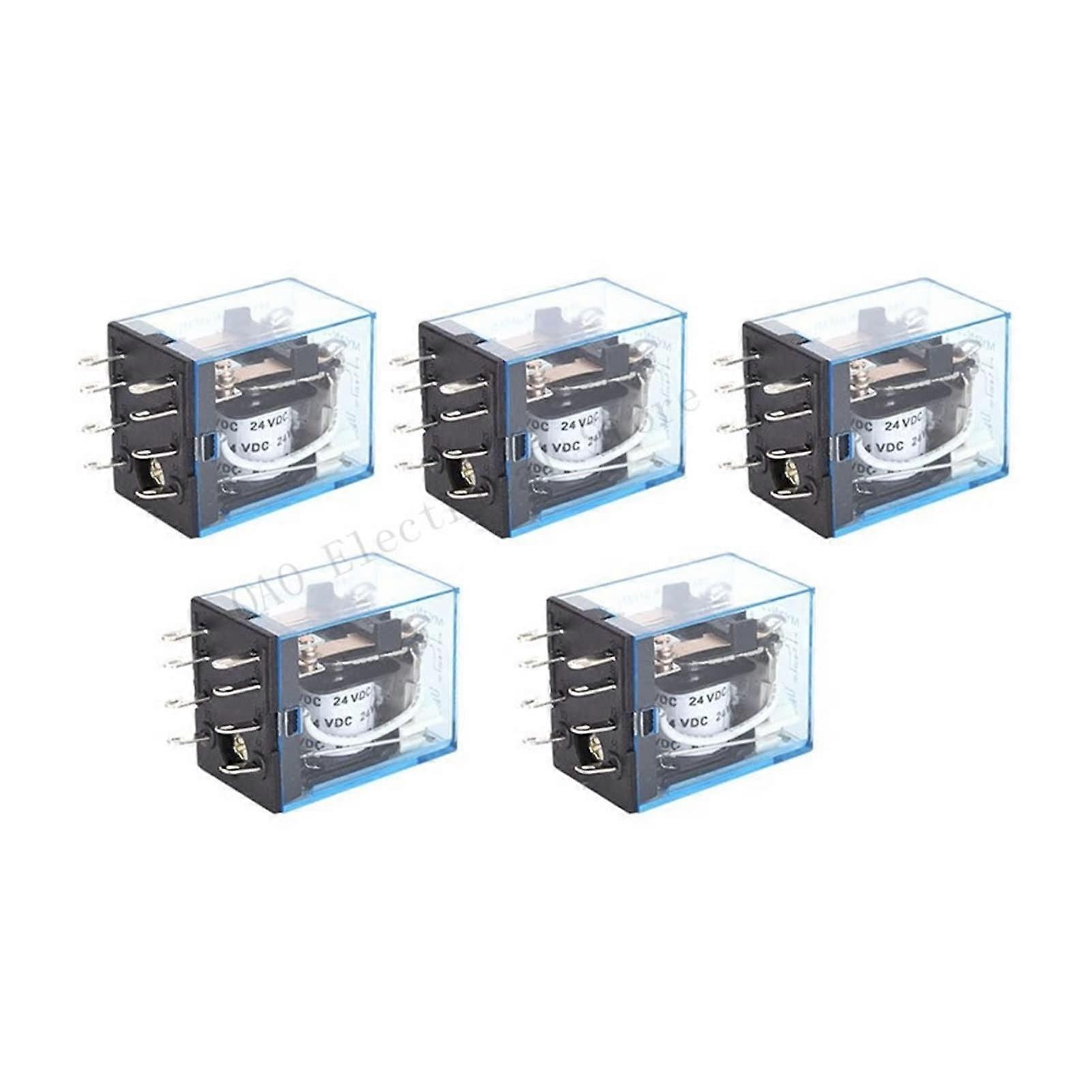 Electromagnetic Relay 5PCS MY2P HH52P MY2NJ Mini Switch DC 220V Wide Voltage with LED Indicator