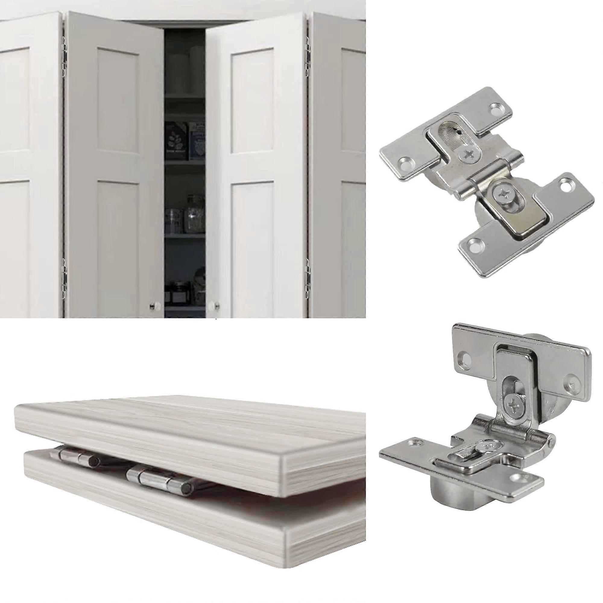 Cabinet Hinges Concealed Brushed Nickel for Kitchen Face Frame with Mounting Screws