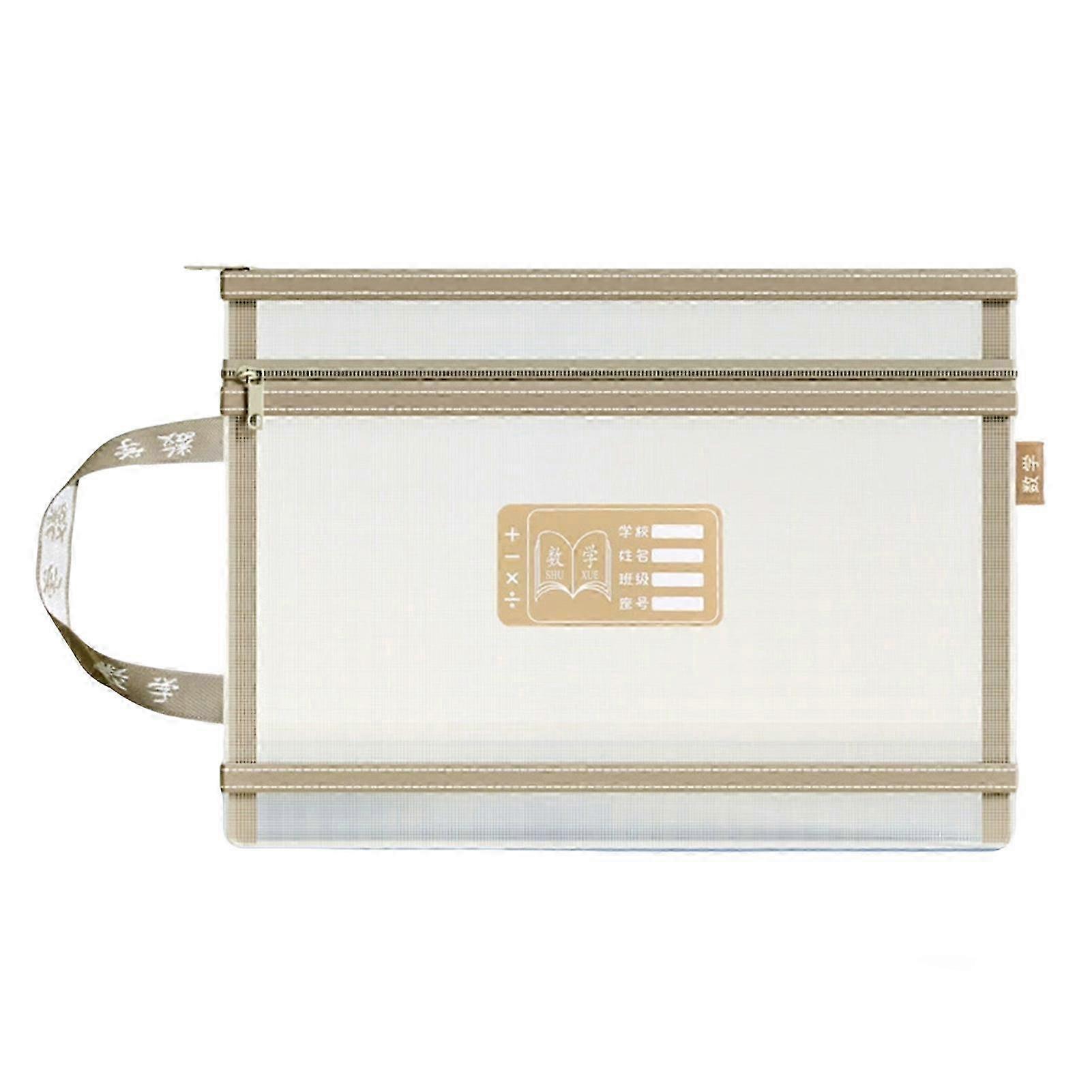 Double Layer Mesh File Organiser Nylon Subject Classification Pouch For Test Papersents