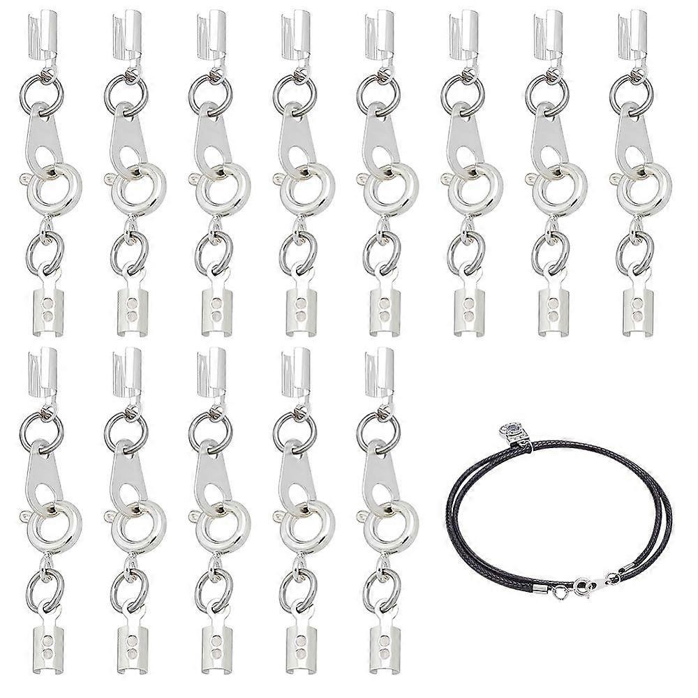 20pcs Brass Cord Ends Platinum 35mm 20pcs/set