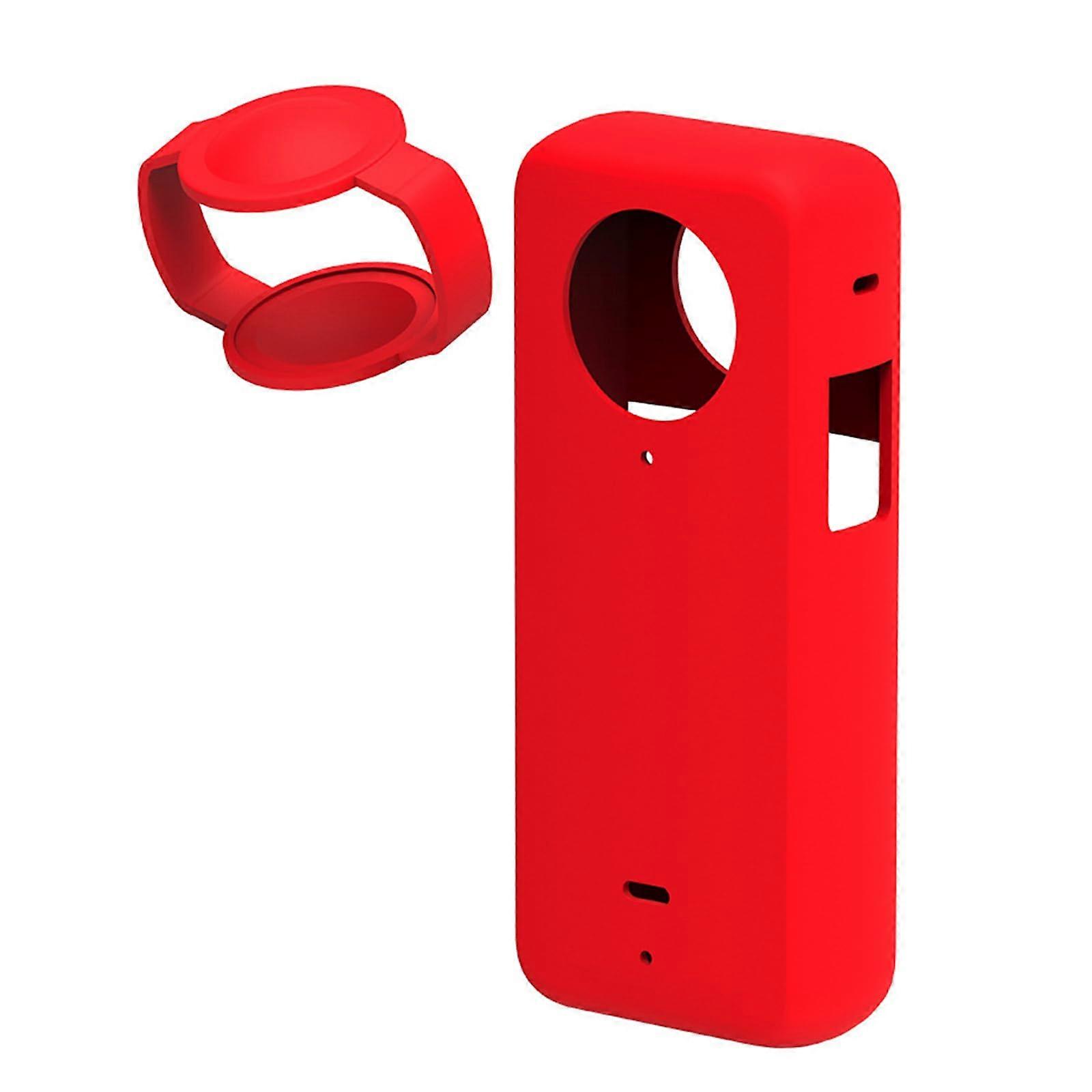Silicone Camera Case Protective Cover Dustproof Scratchproof Shockproof Travel Fit Red