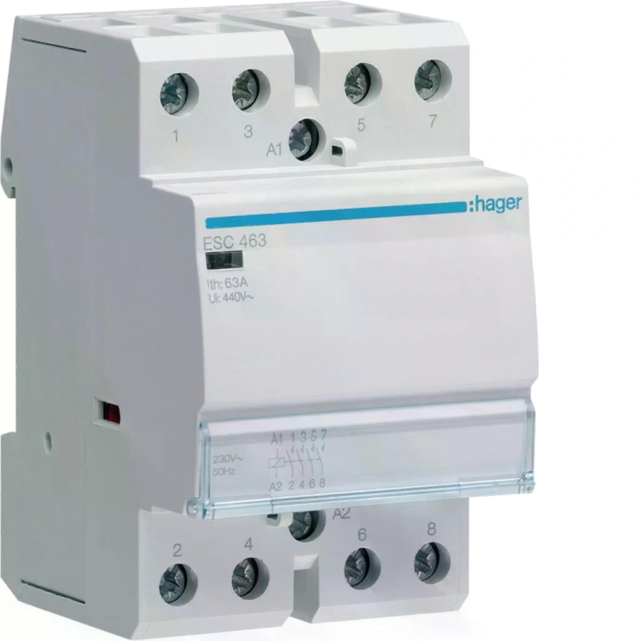 Hager Installationsschütz, 63A, 4S, 230V