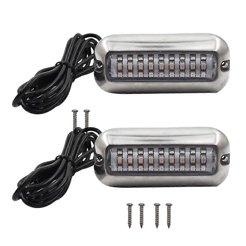 2Pcs 27 Blue LED Stainless Lights