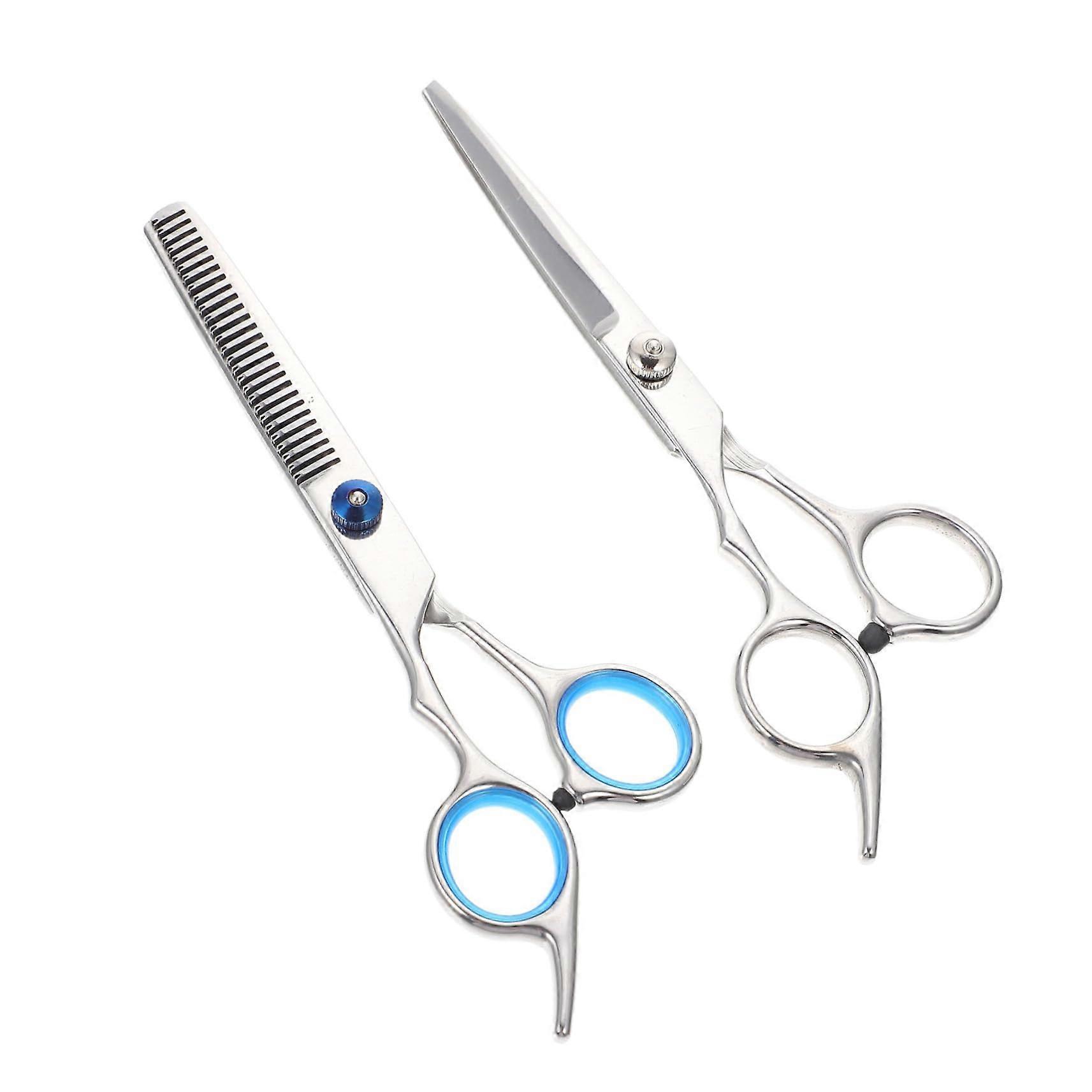 2pcs Professional Hairdressing Scissors Set for Precise Layer Blending and Pet Grooming