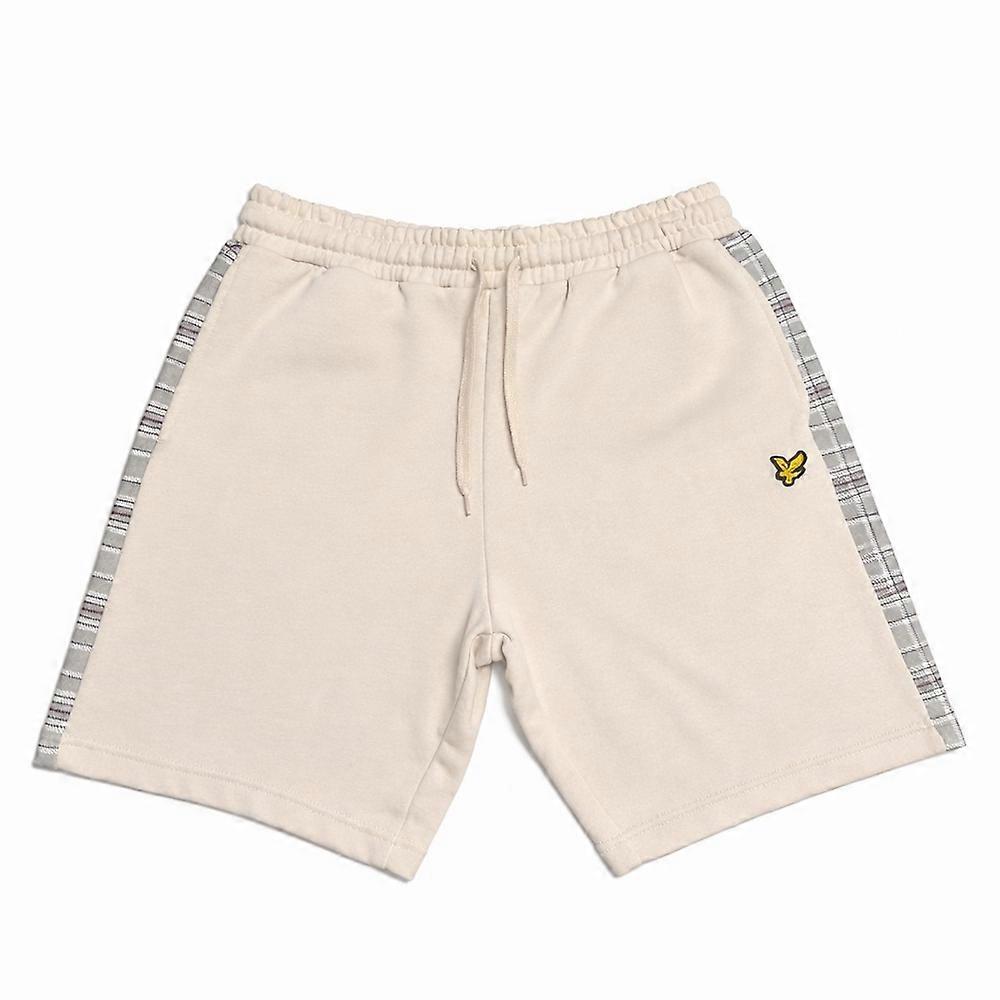 Lyle & Scott Check Panelled Sweat Shorts Cove