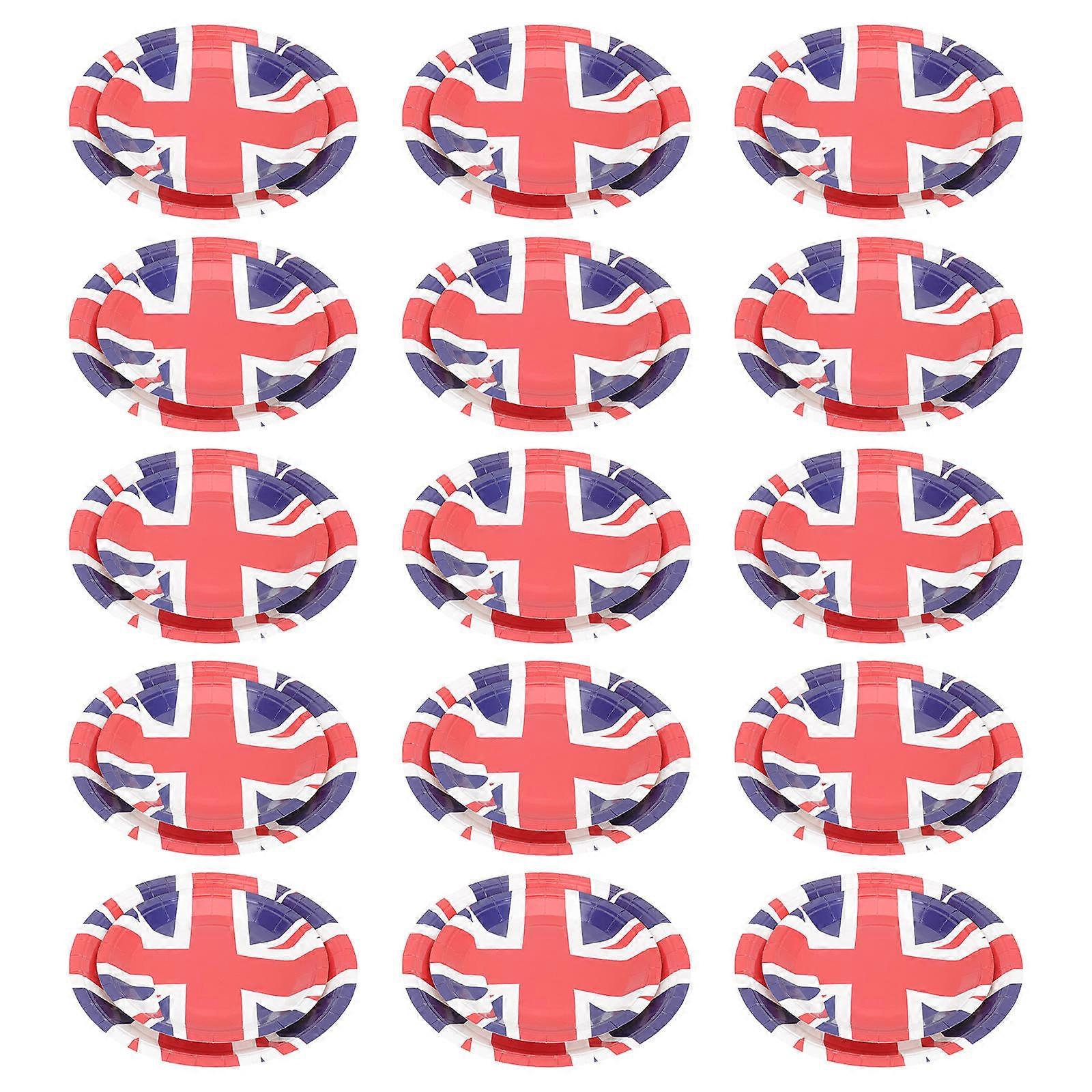 Union Jack Pattern Paper for Serving 32Pcs