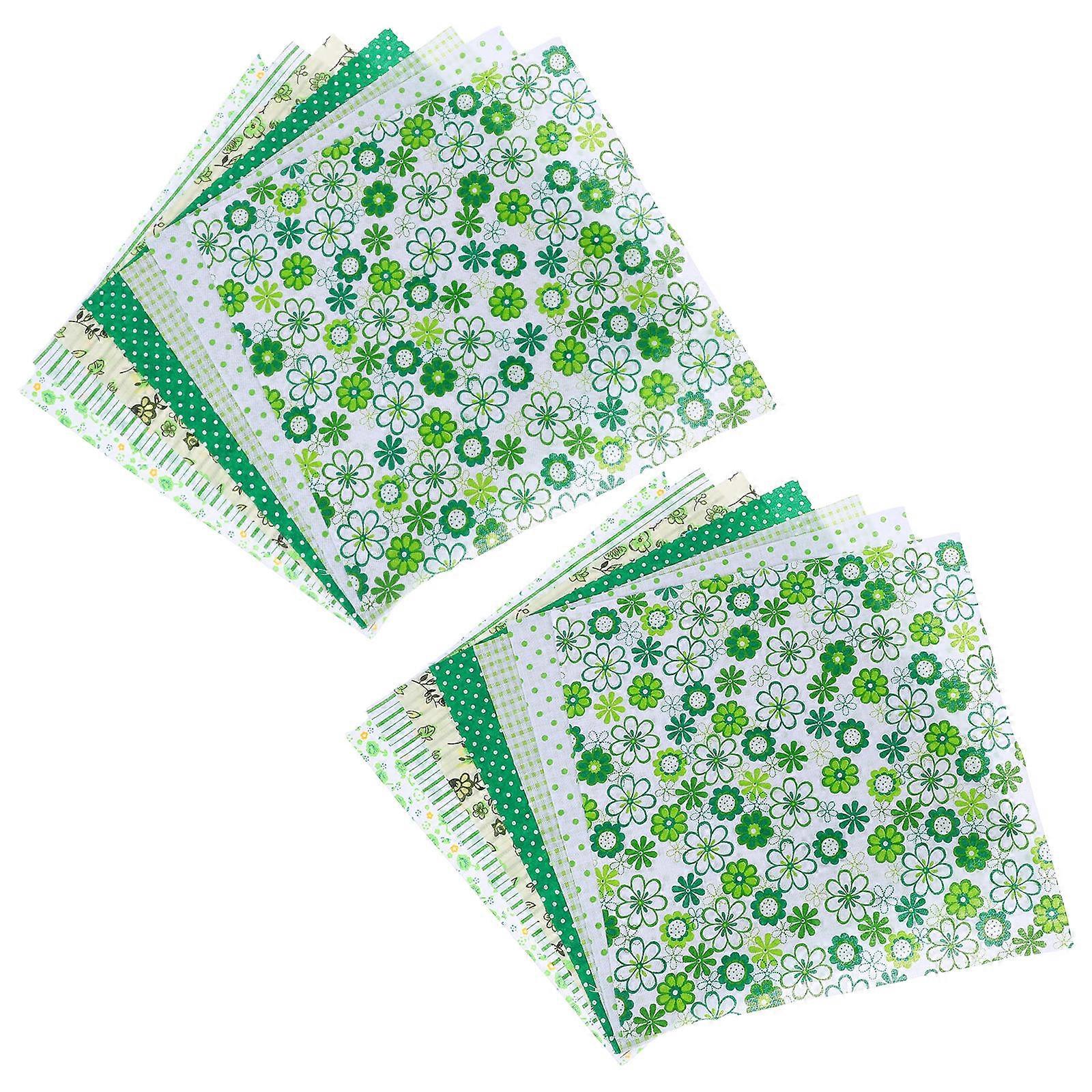 DIY Cloth Accessory Pattern Cloth for Sewing Crafts 2Packs Green Material