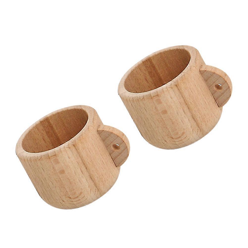 Tableware Toys Solid Wood Simulation for Kids 2Pcs Creative Kitchen Play