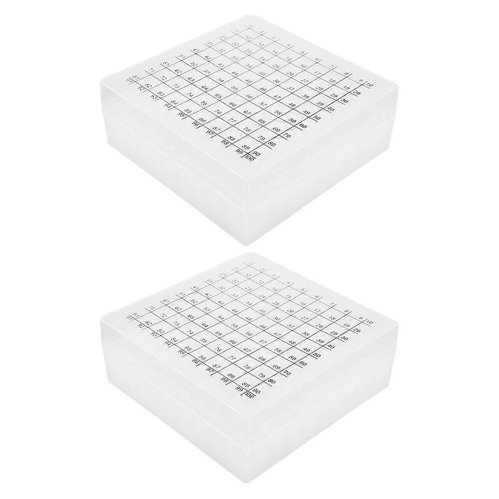 Cold Freezer Box with Lid for Efficient Sample Storage 2Pcs