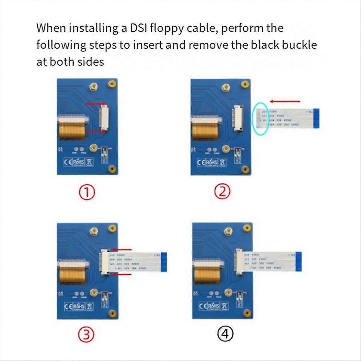 Tela sensível ao toque capacitiva de 4,3 polegadas para tela Raspberry Pi 5 / 4B / 3B + IPS