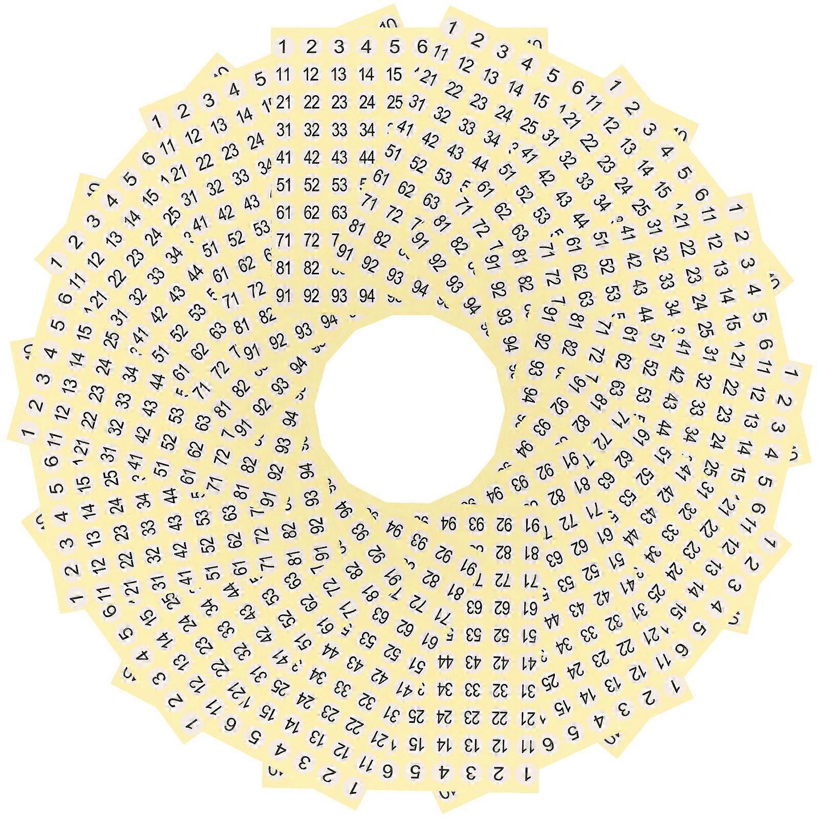 Numbered Stickers Round Adhesive Labels for Home Use 45 Sheets