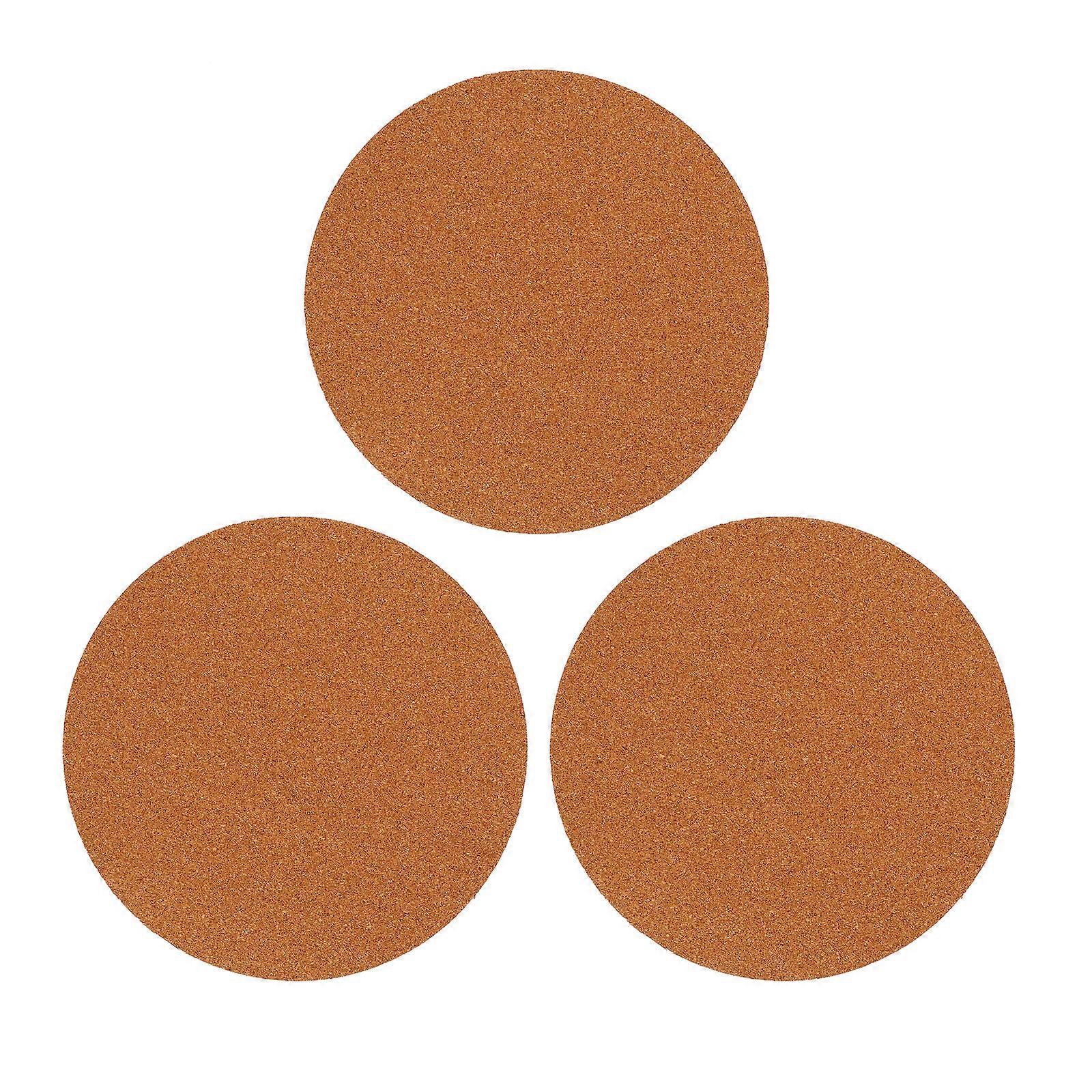 Cork Plant Mat Round Plant Coasters Designed for 3Pcs Use