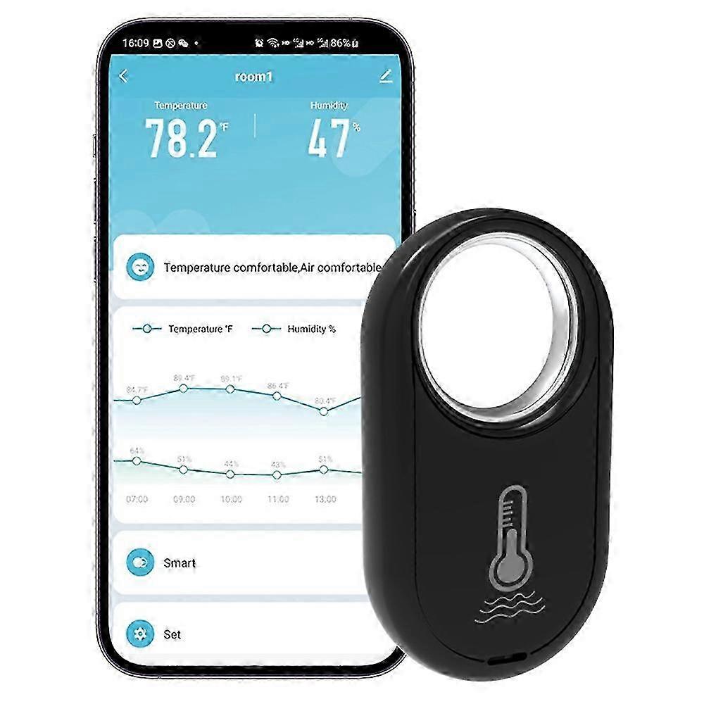 HS09 Wireless Bluetooth-Compatible Temperature Humidity Sensor Smart Digital Thermometer Hygrometer