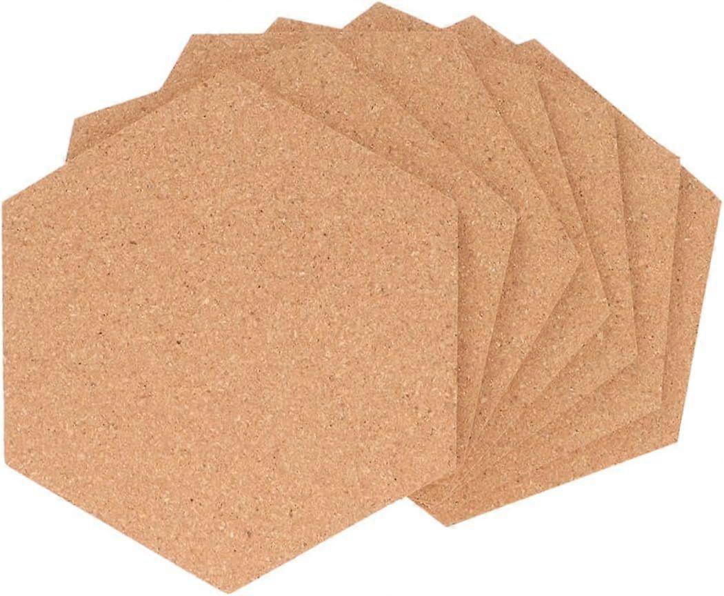 Hexagonal Cork Board with Self Adhesive Backing, Textured Wall