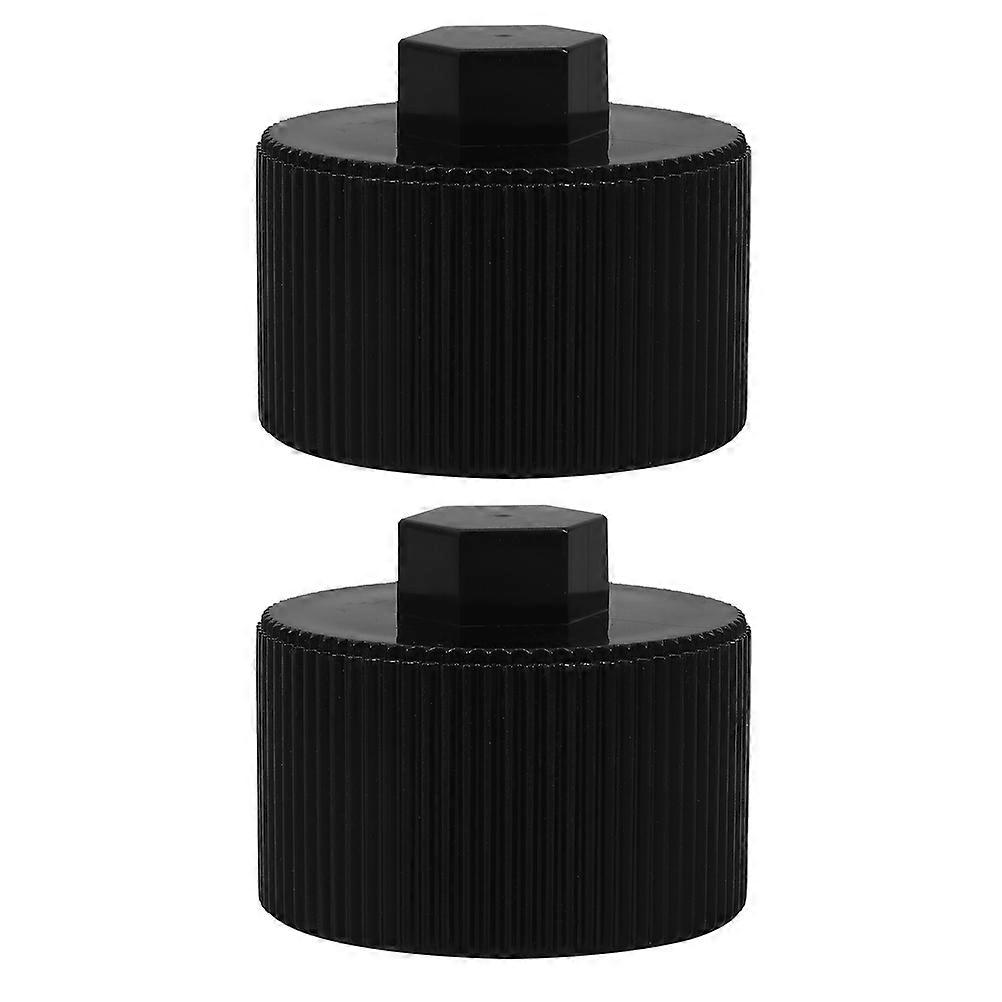 Drain Cap Sand Filter Part Replacement for Spa Pool 2Pcs Durable Black Plastic