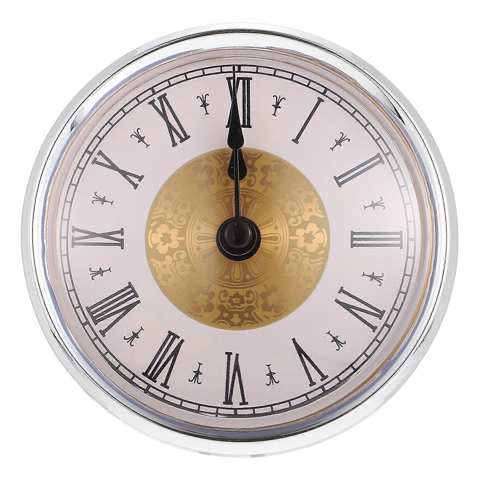 Retro Style Small Clock Creative Clock Replacement Round Inlaid Clock Decorative Clock Supply Multi