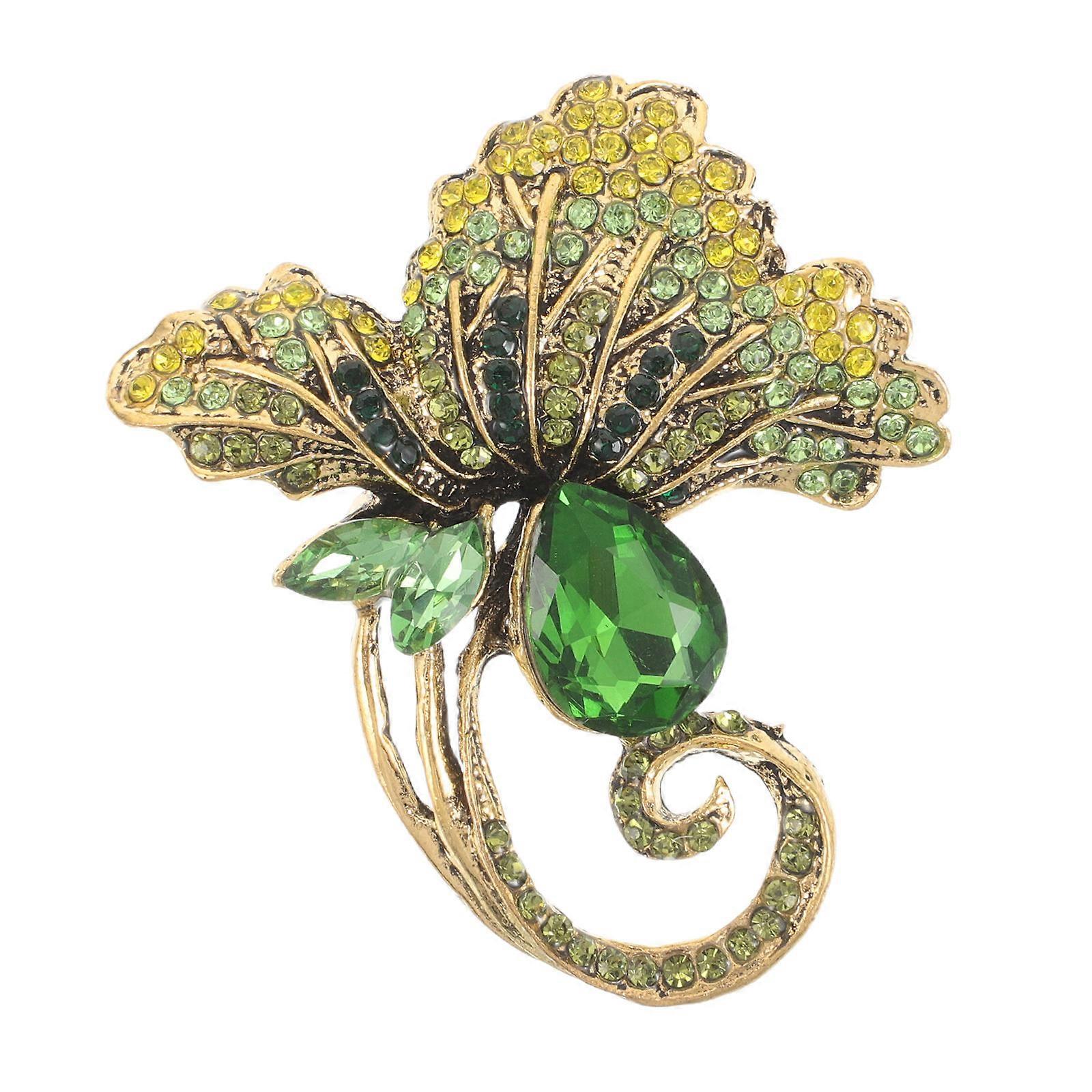 Maple Leaf Brooch Pin Green Leaf Brooch for Decoration