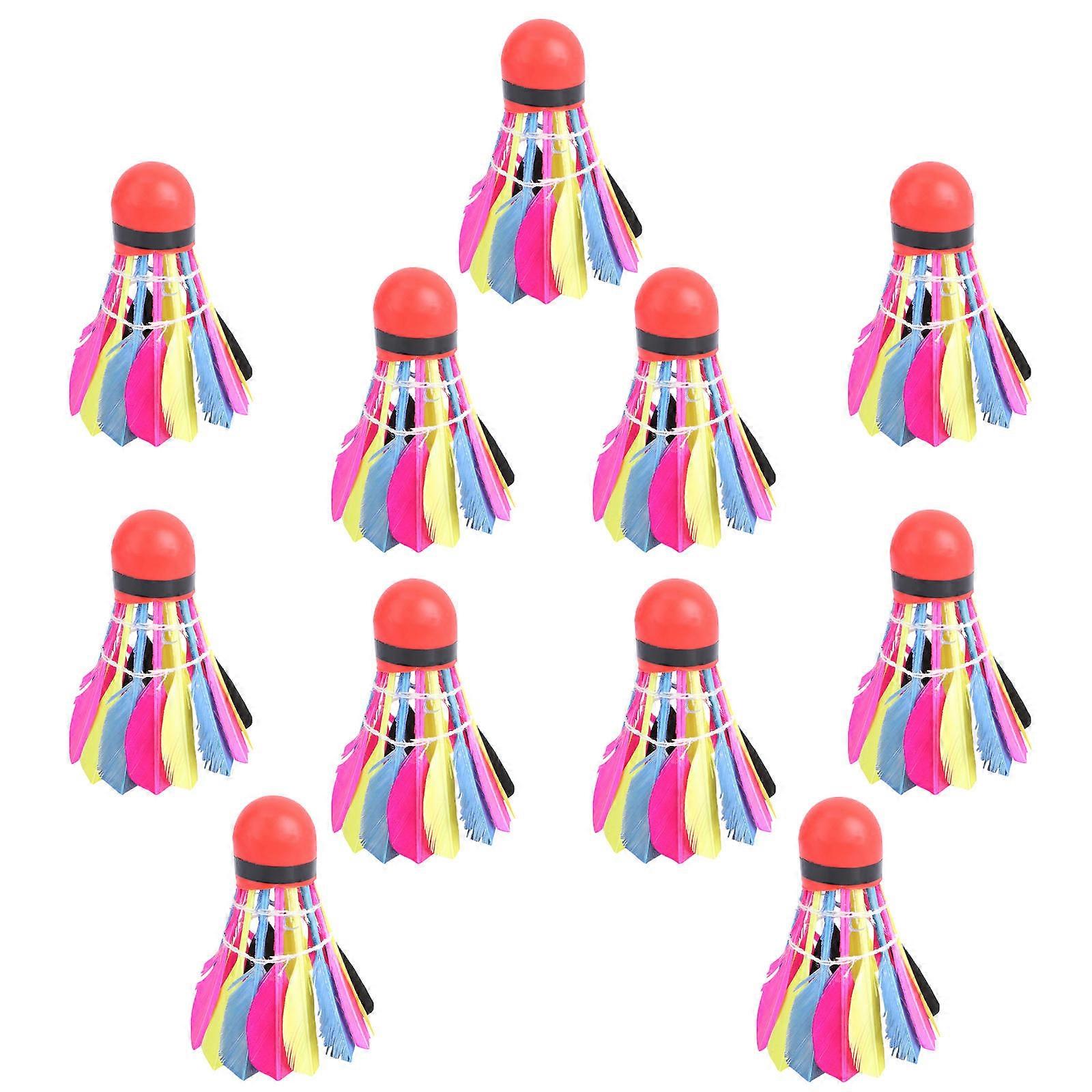 Shuttlecocks Colorful Creative for Playing 11Pcs Colorful Shuttlecocks