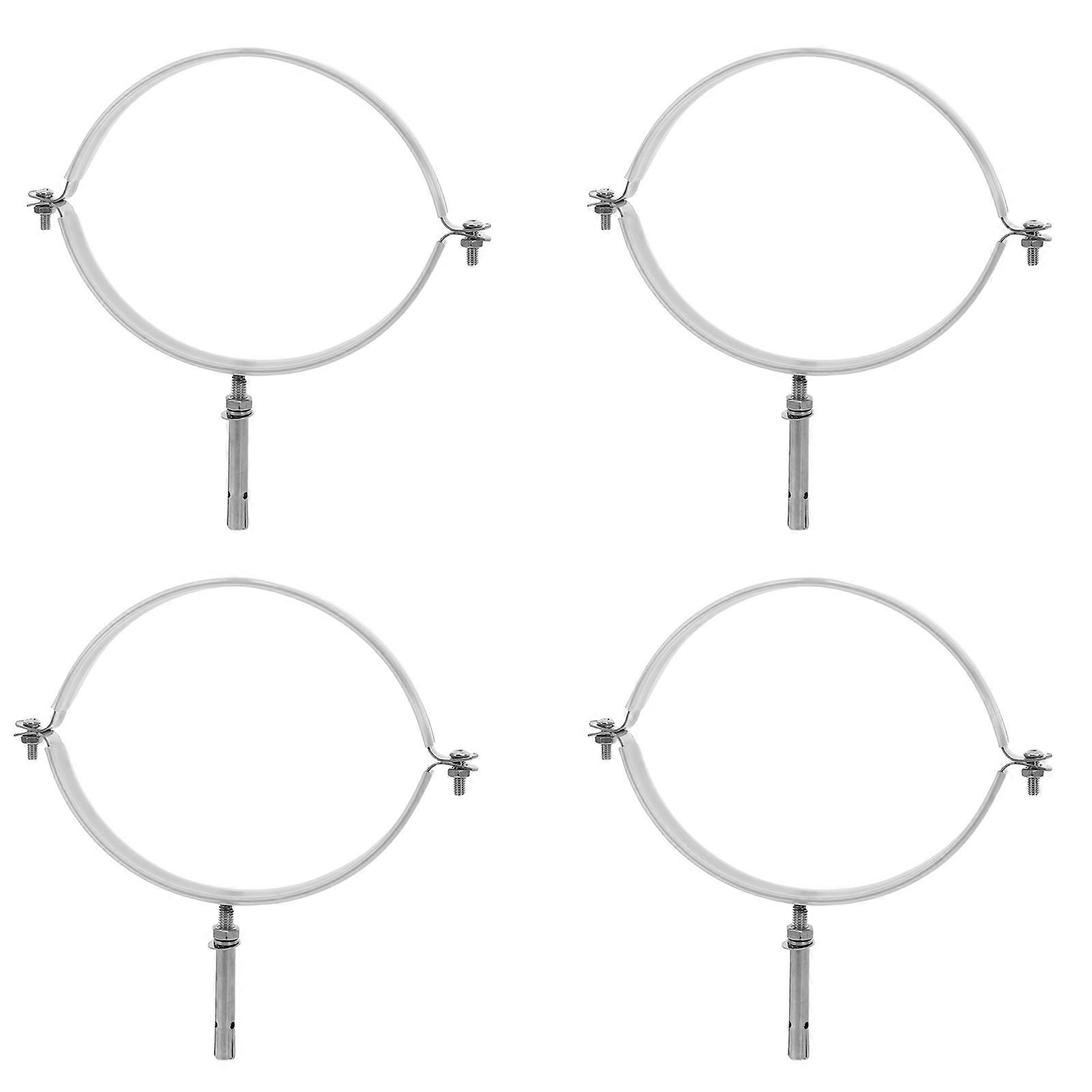 4pcs Adjustable Pipe Bracket: Heavy Duty Split Ring Pipe Hanger Clamp Vent Adjustable Wall Strap Round Gas Vent Clamp