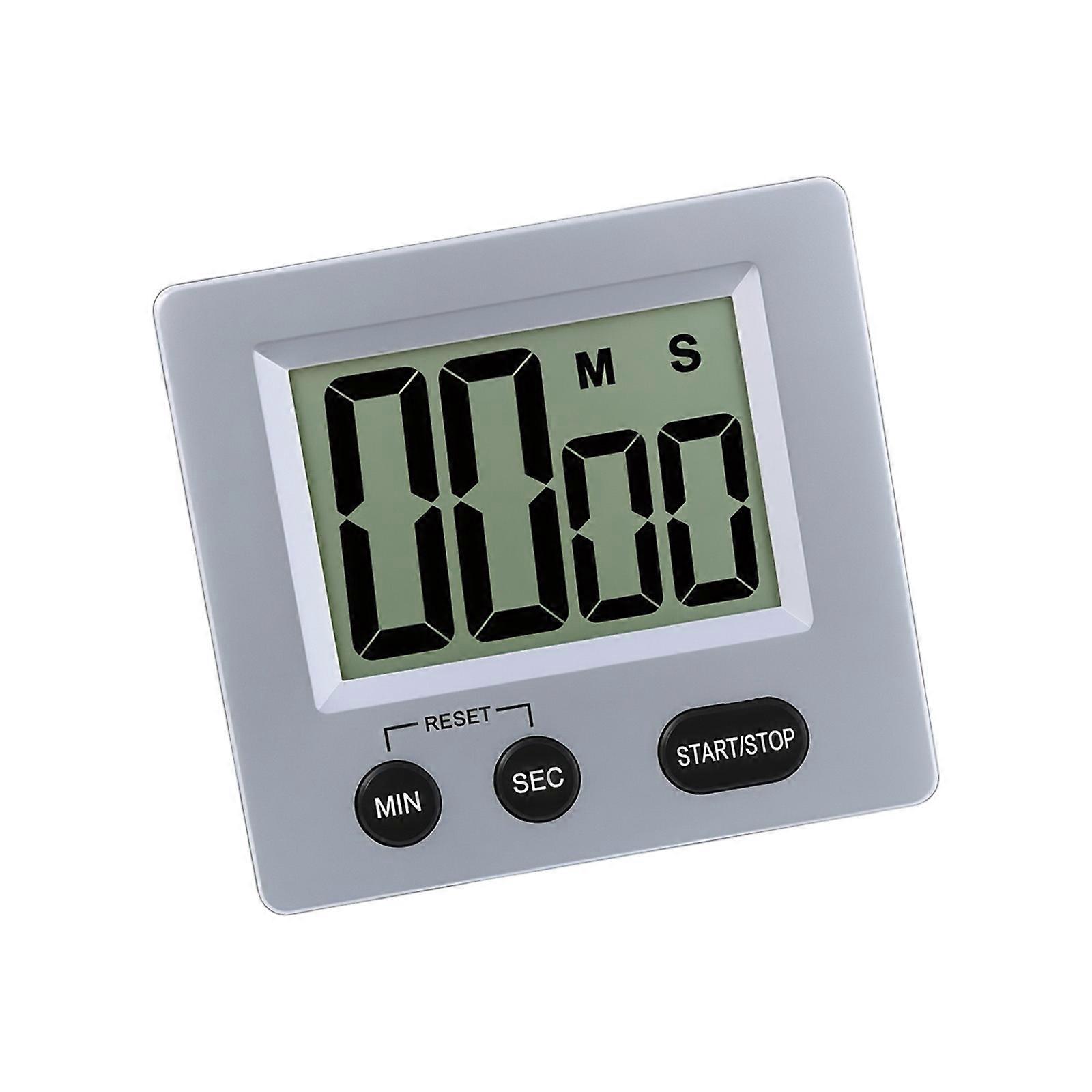 Bright LCD Display Kitchen Timer with Magnetic Base & Hanging Hole Suitable for Baking Learning Training Alarm Function Multicolor