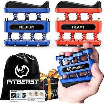 Finger Strengthener, Finger Exerciser, Hand Exerciser for Improve Dexterity and Strength in Fingers, Hands, ForearmsGrip Strength Trainer for Musici