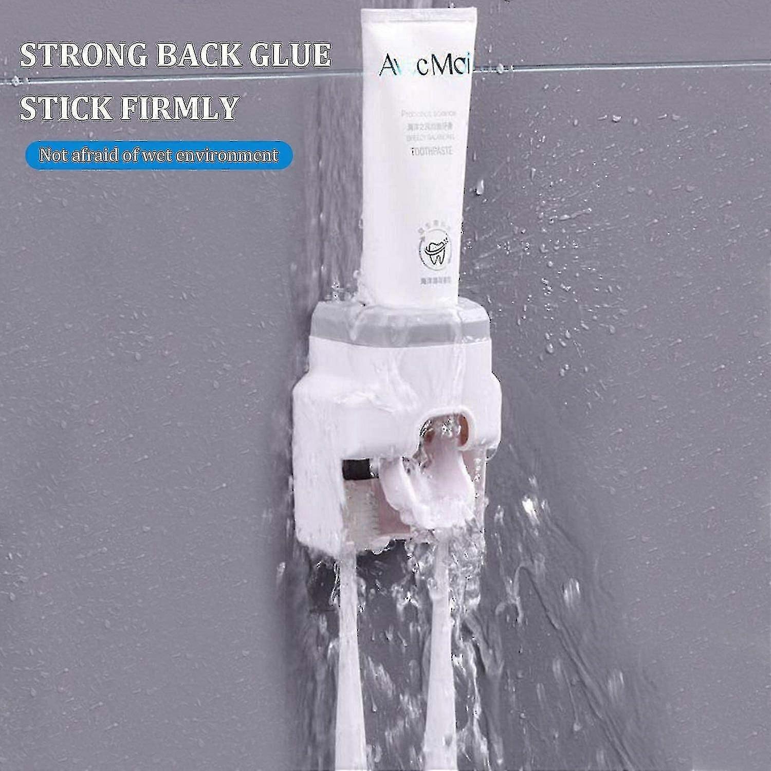Toothbrush Holder Set, Punch-free Wall-mounted