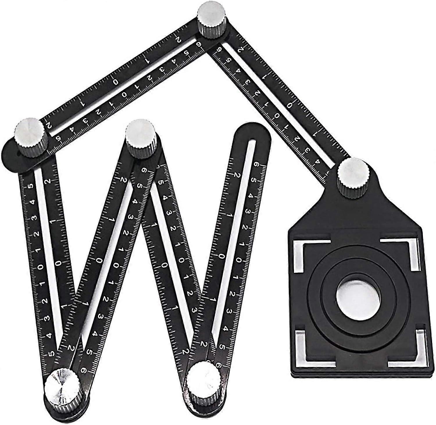 Multi-Angle Measuring Ruler, Multifunctional Porous Ruler Protractor Tool