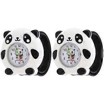 2 Pcs Kids Lovely Watch Portable Watch Silicone Watch for Children Panda Watch