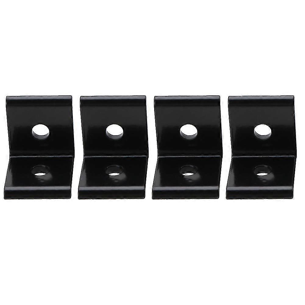 4pcs Aluminum Corner Angle Bracket Connectors, Black 2020A