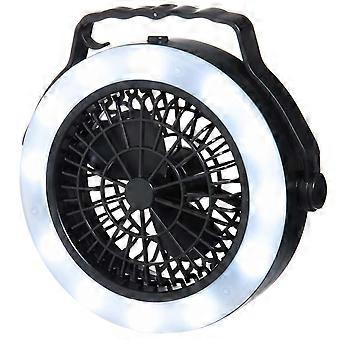 Camping Lantern with Fan, Battery-Powered, 12 LED