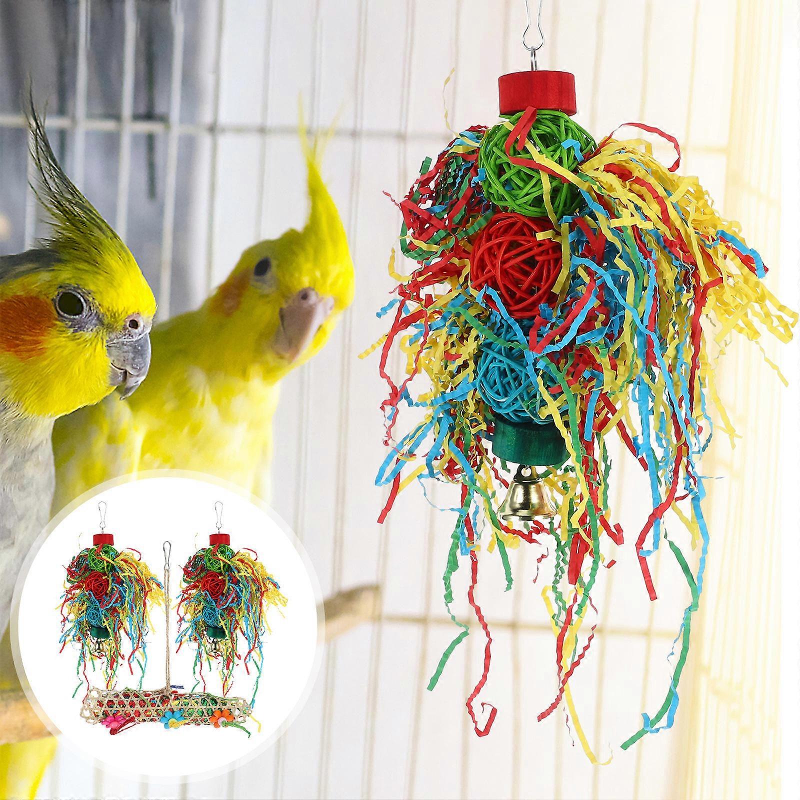 Parrot Toys Foraging Plaything with Chewing Function 3Pcs Set