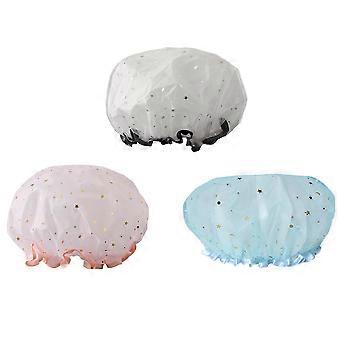3PCS Maille Fil Double couche Douche Étoile Modèles Imperméable Baignade