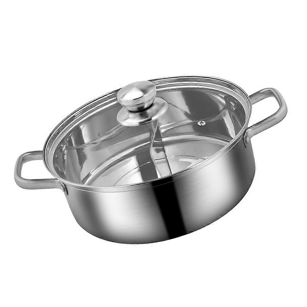 1pc Practical Induction Cooker Pot Household Hot Pot Kitchenware (Silver)