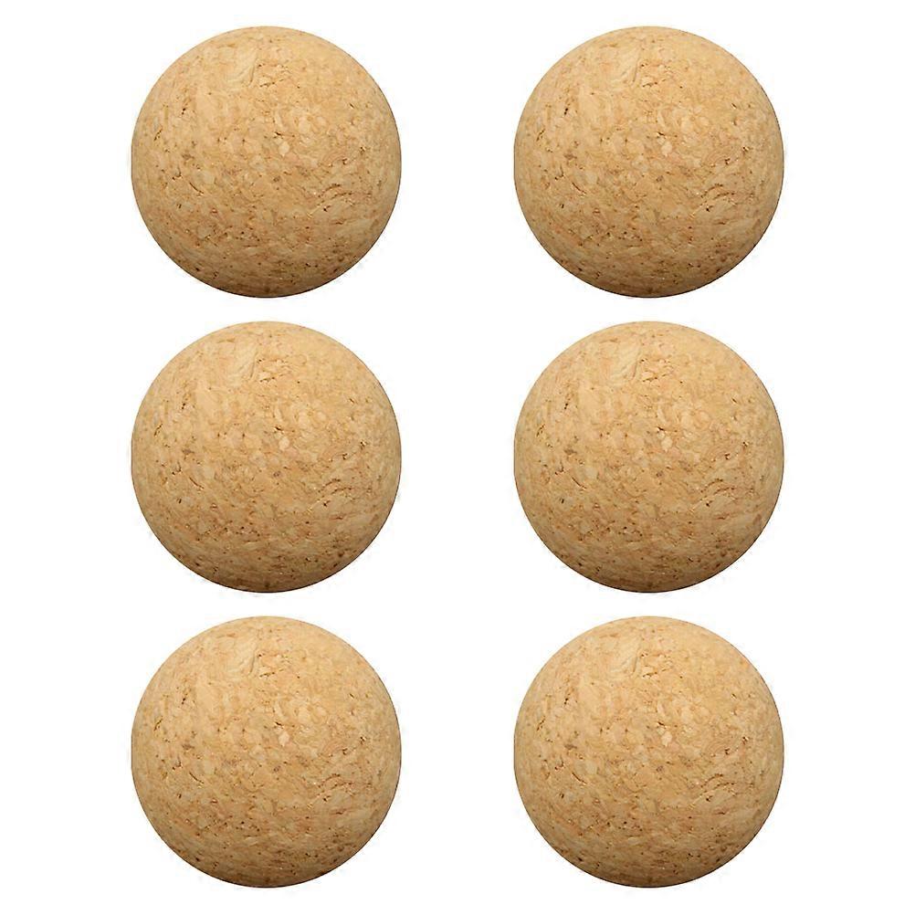 Table Soccer Accessory Replaceable Cork Balls for Decoration 6Pcs Set