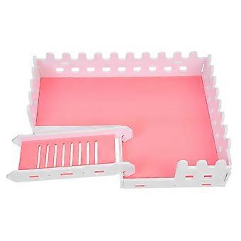 Hamster Platform Toy Hamster Supply for Cage Climbing 3Pcs Pink Set