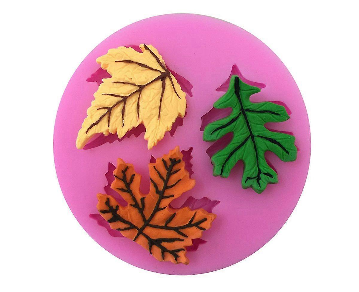3-hole maple leaf shape chocolate mold - 1PC