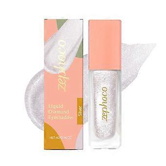 Zephoco diamond glitter eye shadow (silver) natural color bright luster easy to use eye makeup