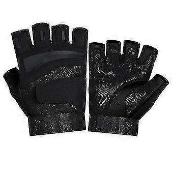 Anti-slip Adjustable Fingerless Sports Gloves - Breathable Nylon Half Finger Gloves for Fitness, Climbing, Hiking, Cycling with Protective Pad