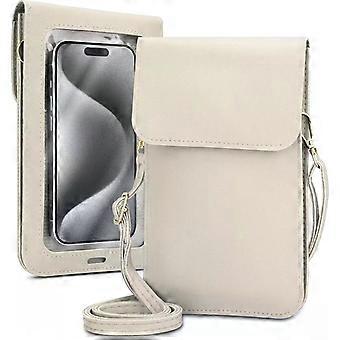 Handytasche für Samsung Galaxy S24 ULTRA kleine Handtasche mit Handyfach und Sichtfenster, Handyhülle Umhängetasche Damen