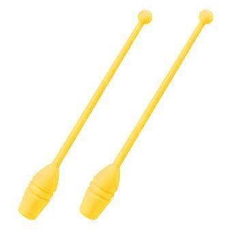 1 par de bastões de ginástica artística - Bastão de ginástica rítmica, equipamento de ginástica e fitness para crianças e adultos, dança artística, 35 cm
