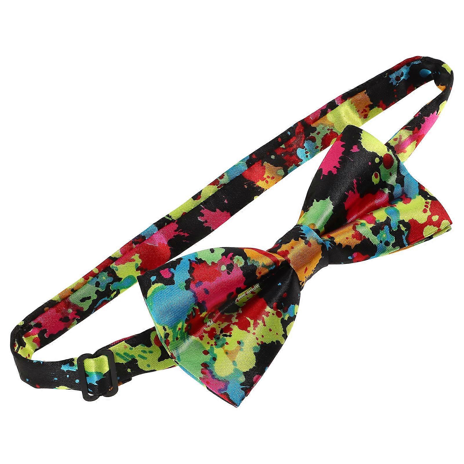 Men Adjustable Colorful Bow Ties Wedding Party Essentials (Multicolor)