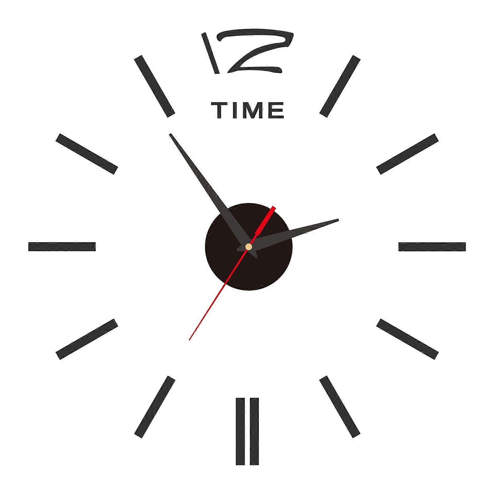Wall Mount Clock Battery Powered 3D Digital Display Silent Sweep Movement Luminous Wall Clock