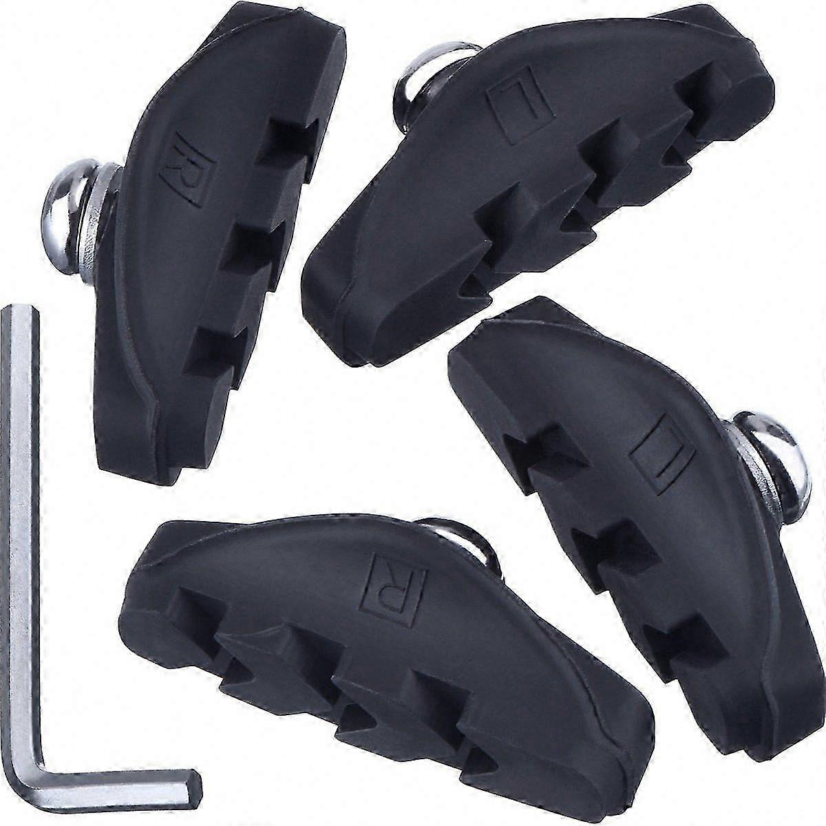 Bicycle Brake Pad Replacement Set, Compatible with Two Pairs, Includes 50mm Caliper Installation Tool