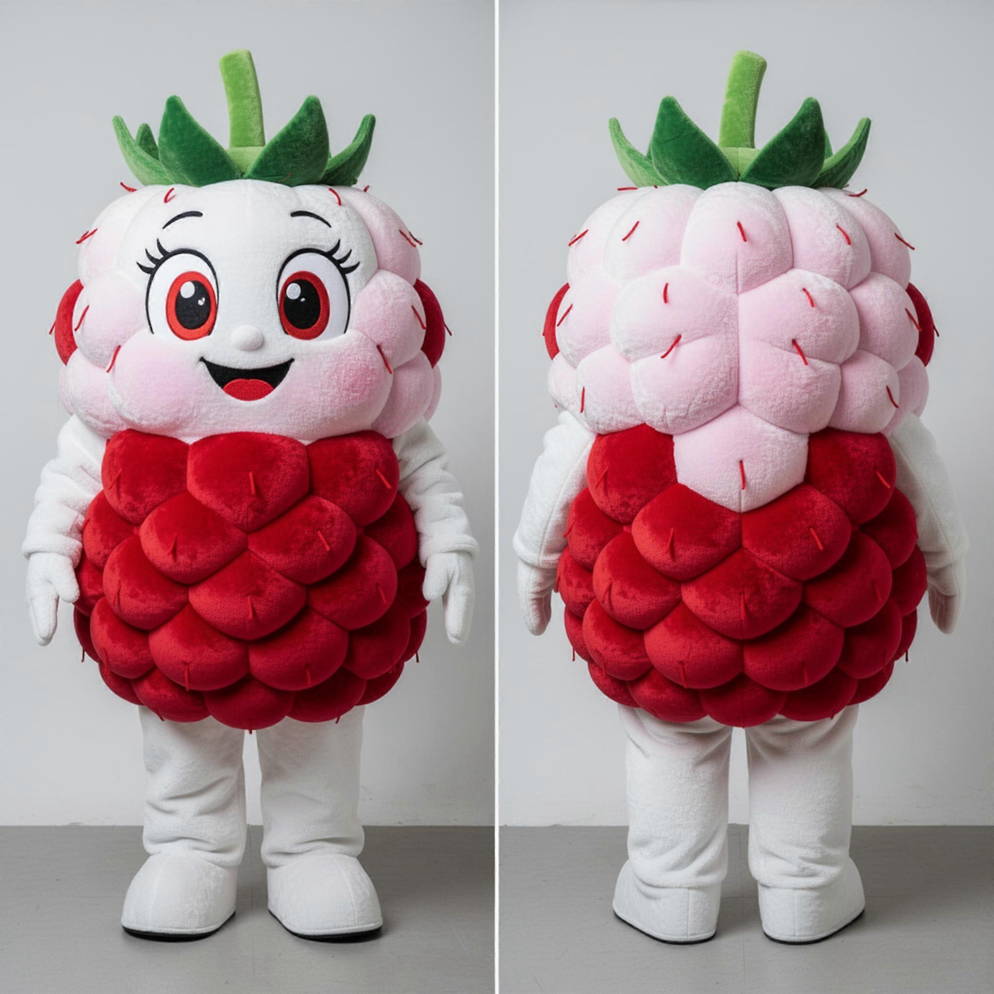 MASTICOT Velvety White Playful Raspberry Mascot