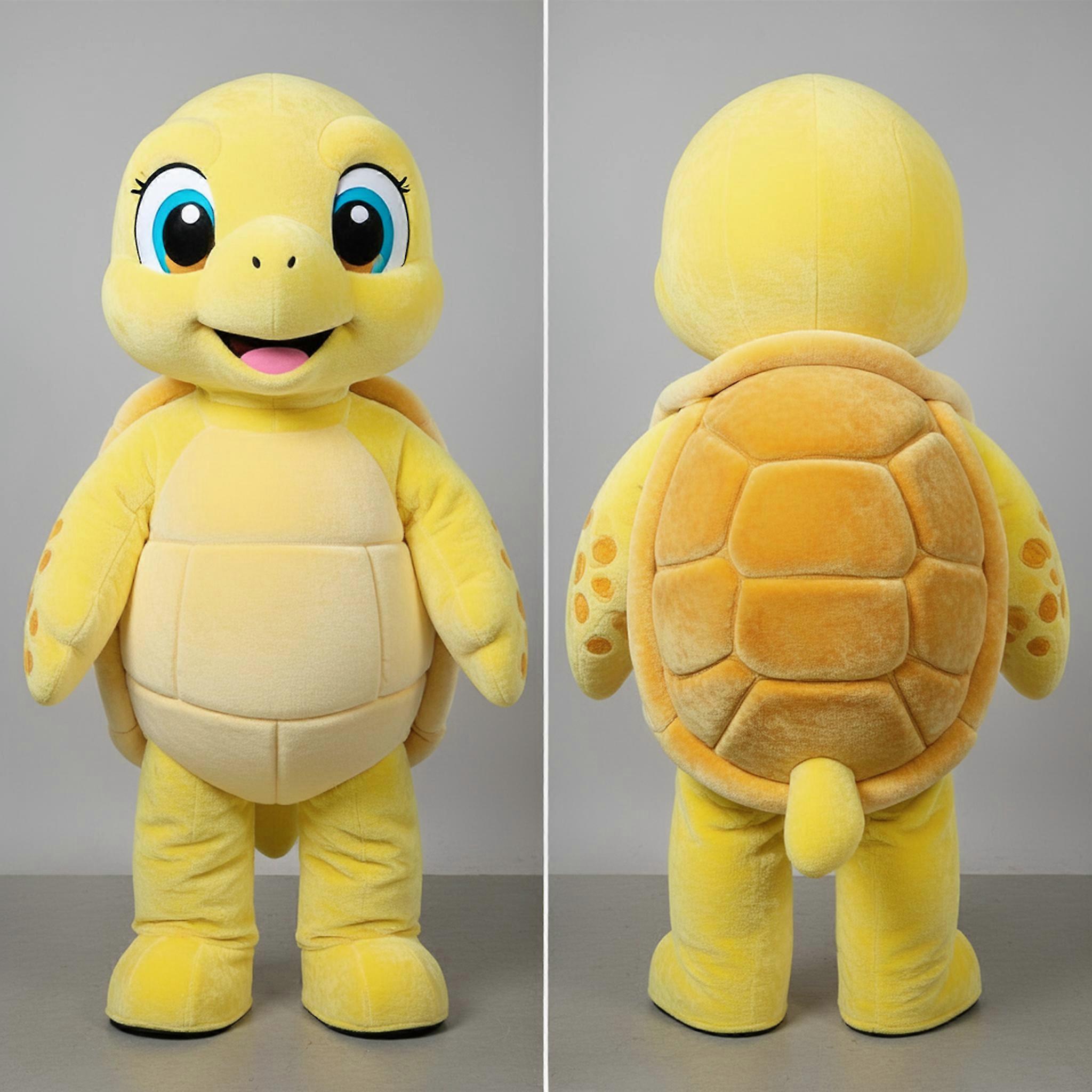 MASTICOT Lemon Yellow Cuddly Sea Turtle Mascot