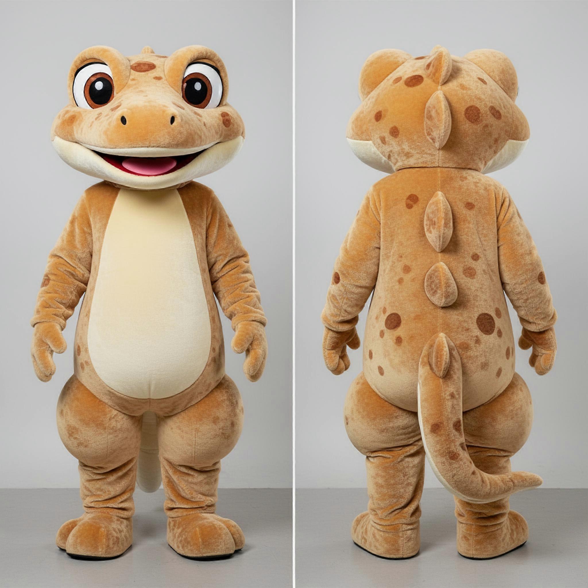 MASTICOT Tan Velvety Geckos Mascot